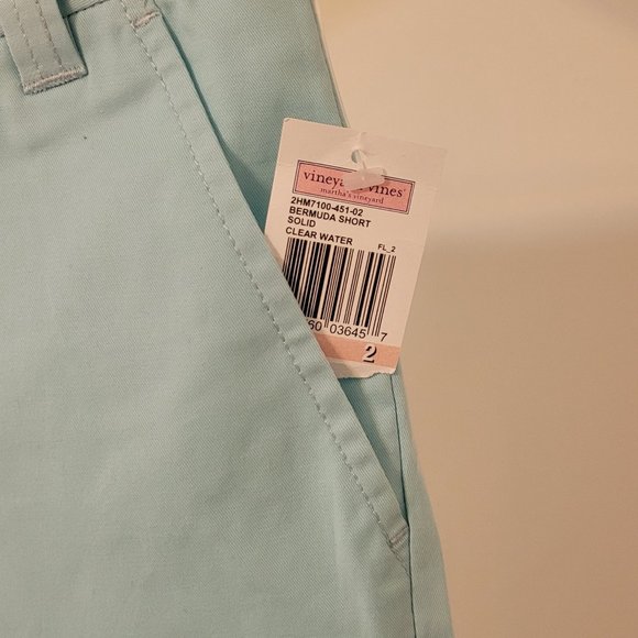 Vinyard Vines Cotton Solid Bermuda Shorts Clearwater Sz 2 NWT - Picture 2 of 8